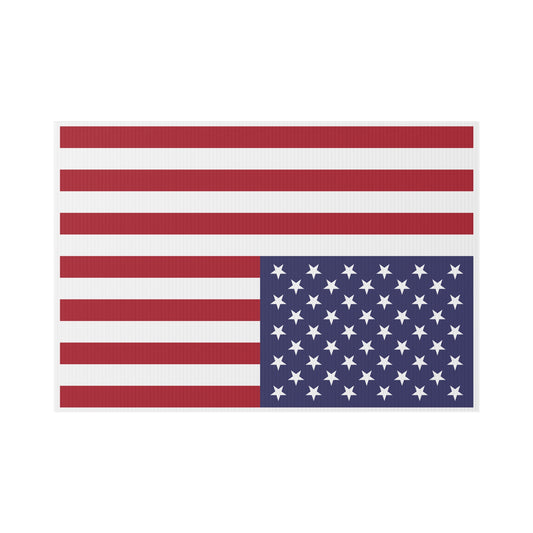 Inverted American Flag Distress Signal Lawn Sign