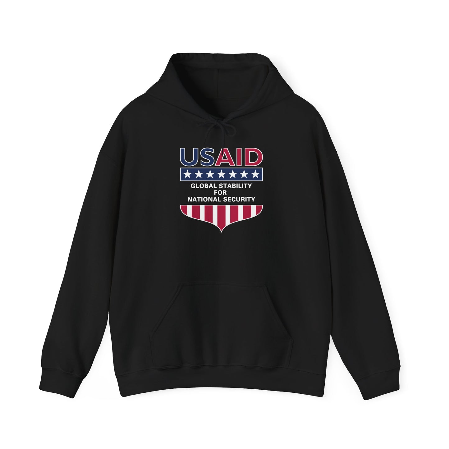 USAID Global Stability for National Security hoodie with Aardvark Dreams graphic design