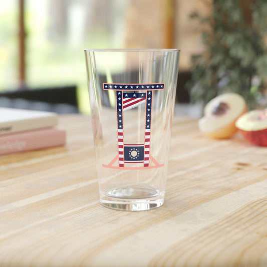 Star-Spangled Guillotine Anti-Oligarchy Pint Glass