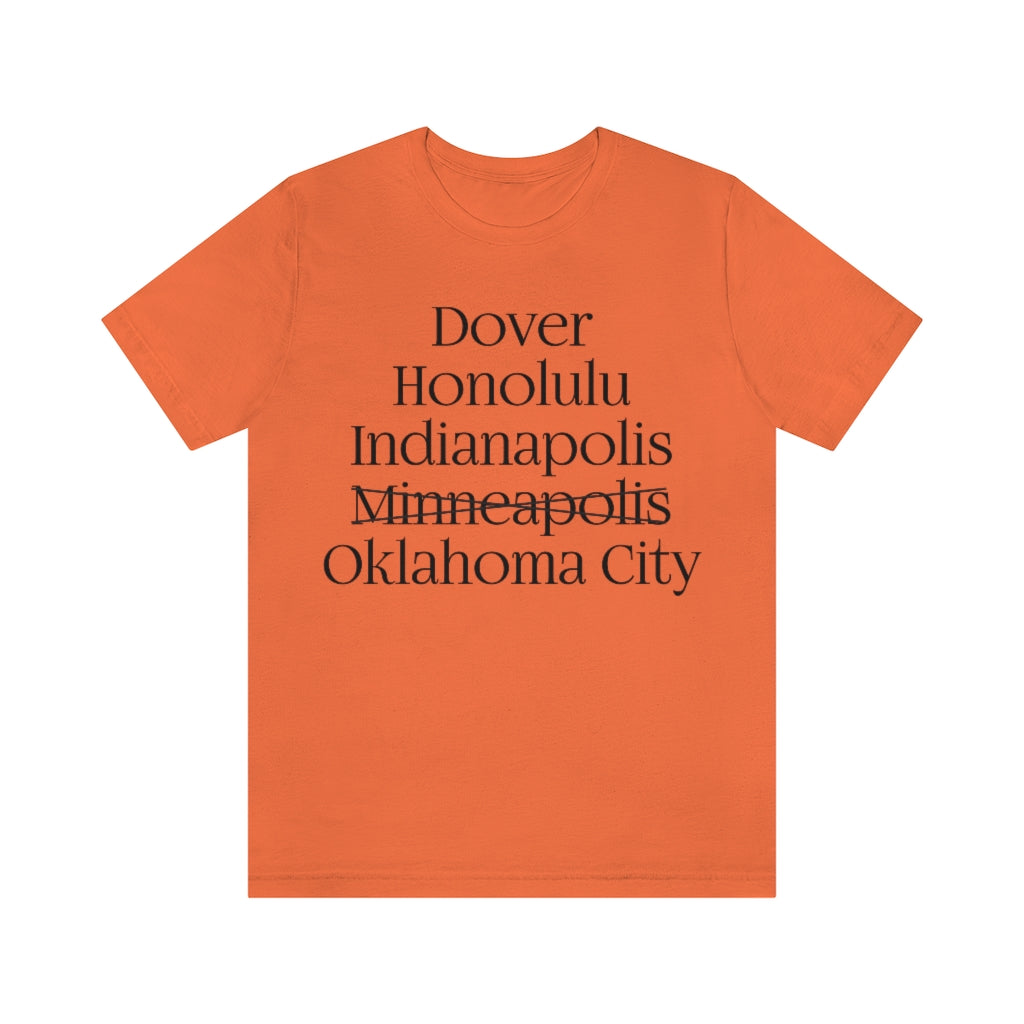States and Capitals with Matching Letters T-Shirt Version 2