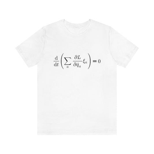 shirt science math physics noether equation women