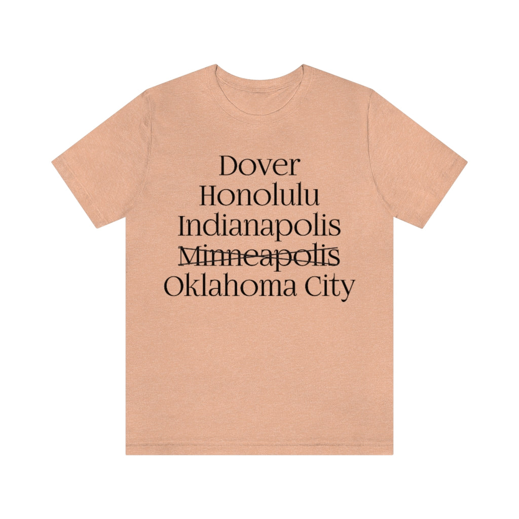 States and Capitals with Matching Letters T-Shirt Version 2