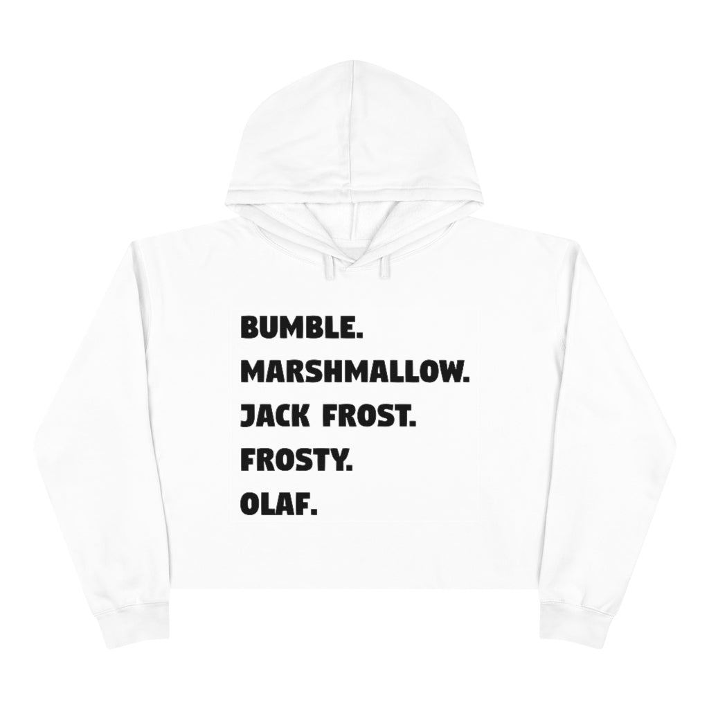 Famous Snowmen Christmas Crop Hoodie