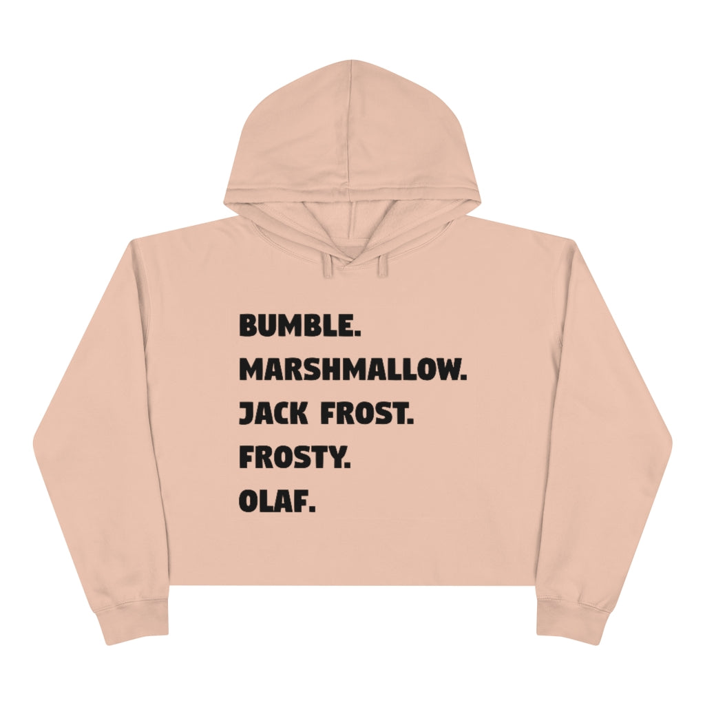 Famous Snowmen Christmas Crop Hoodie