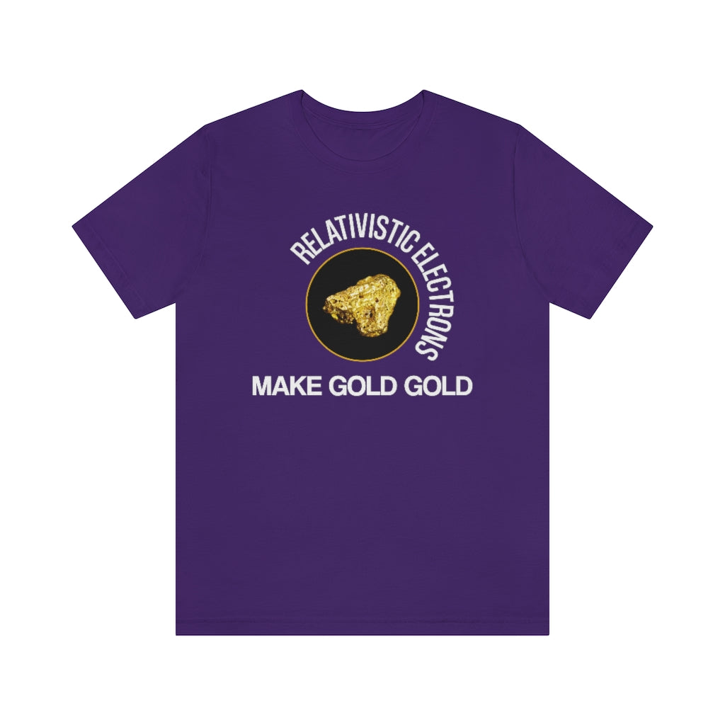 Relativistic Chemistry Gold T-Shirt