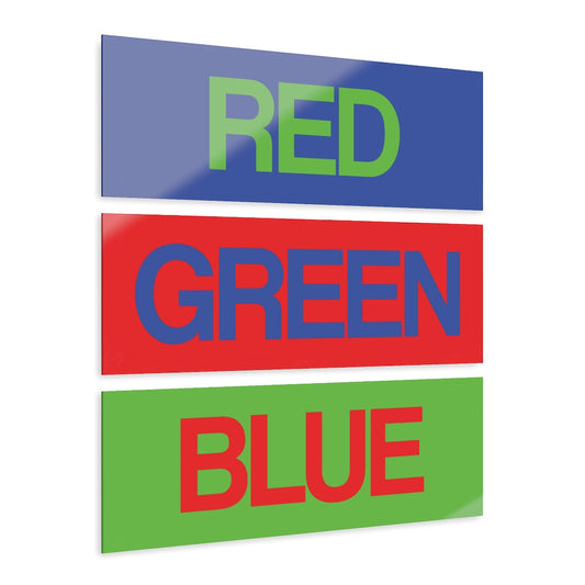 ColourShift "Red Green Blue" Triptych Acrylic Prints