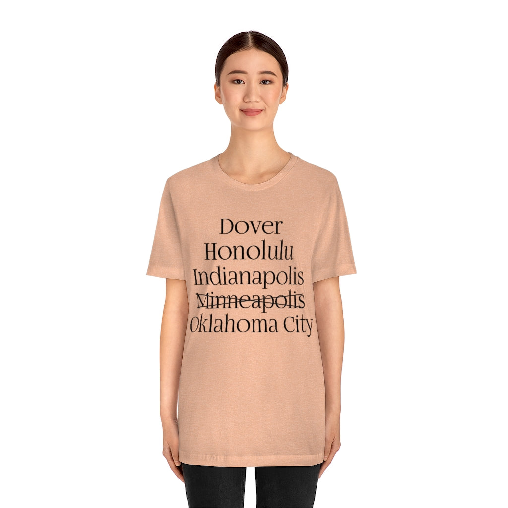 States and Capitals with Matching Letters T-Shirt Version 2