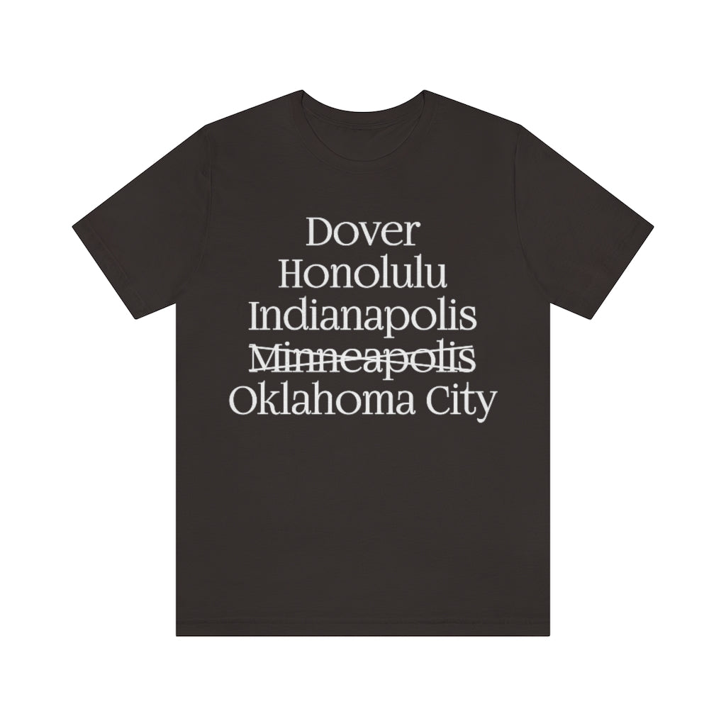 States and Capitals with Matching Letters T-Shirt Version 2