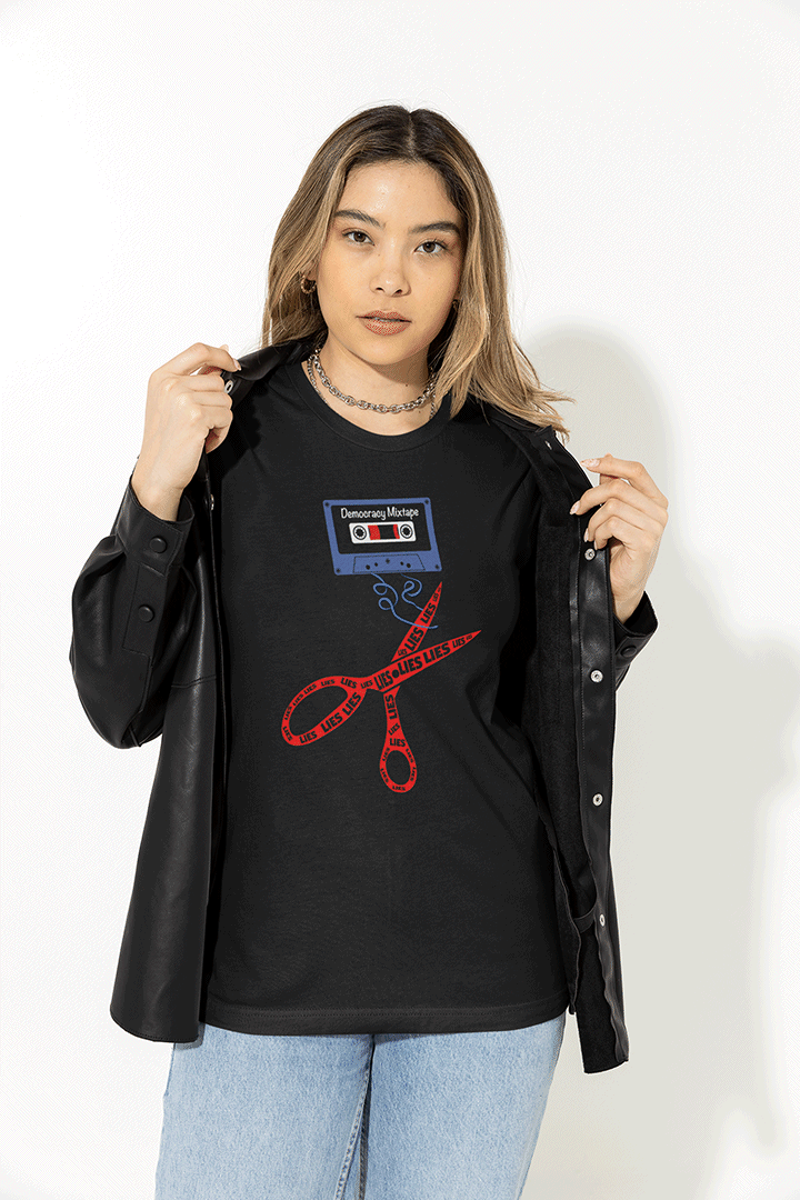 Democracy Mixtape Snipped By Lies T-Shirt
