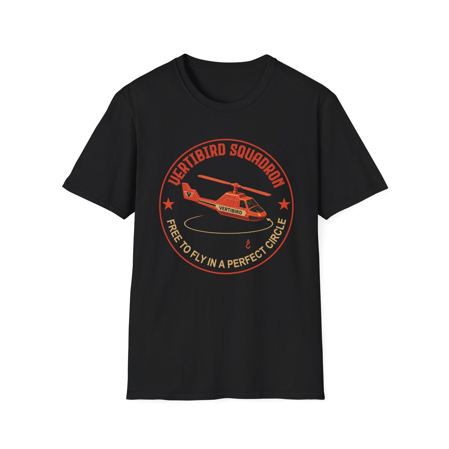 Vertibird Squadron Retro Helicopter T-Shirt product image from Aardvark Dreams