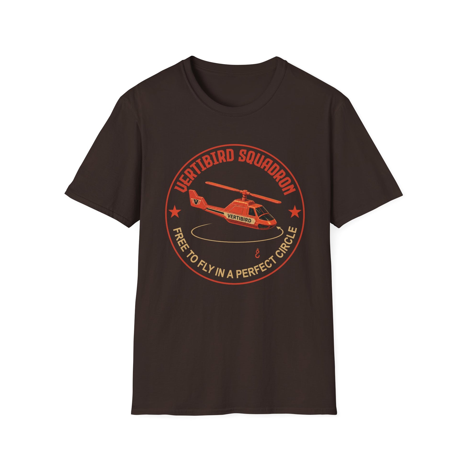 Vertibird Squadron Retro Helicopter T-Shirt product image from Aardvark Dreams