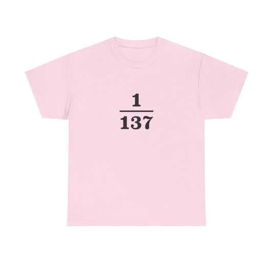 Fine-Structure Constant 1/137 T-Shirt product image from Aardvark Dreams