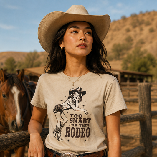 Too Smart for This Rodeo Cowgirl T-Shirt