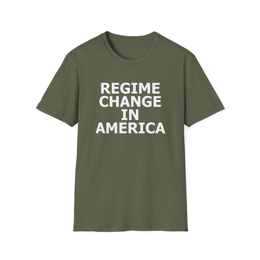 Regime Change in America T-Shirt T-shirt with Aardvark Dreams graphic design