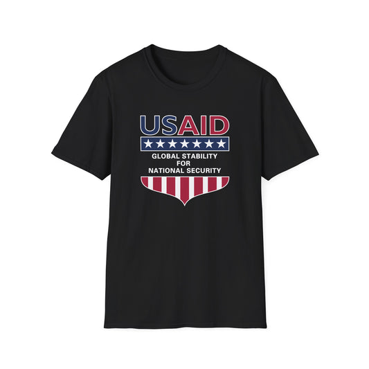USAID Global Stability For National Security T-Shirt T-shirt with Aardvark Dreams graphic design