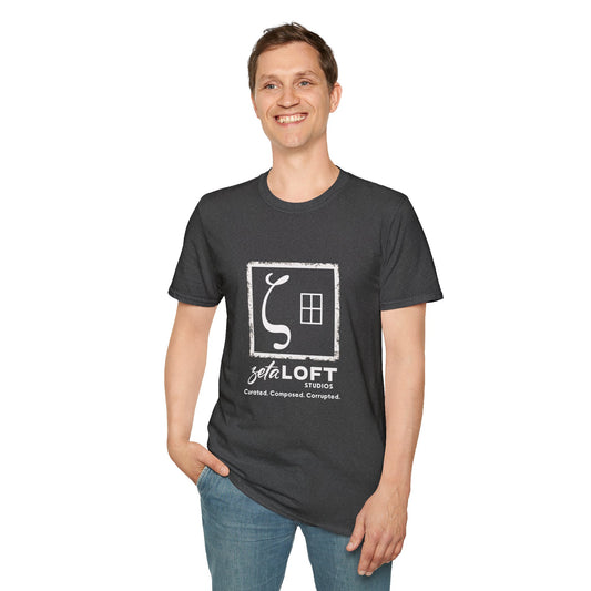 zetaLoft Media T-shirt with Curated Composed Corrupted graphic