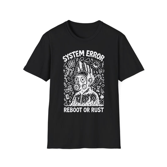 Reboot or Rust Doodle Art T-Shirt for Malcontents
