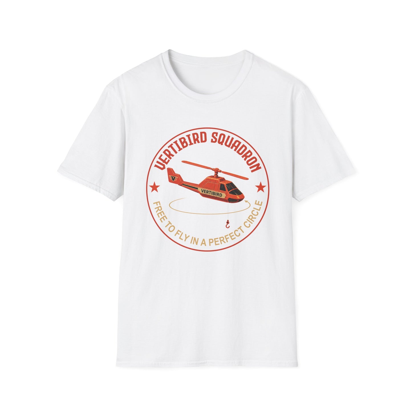 Vertibird Squadron Retro Helicopter T-Shirt product image from Aardvark Dreams