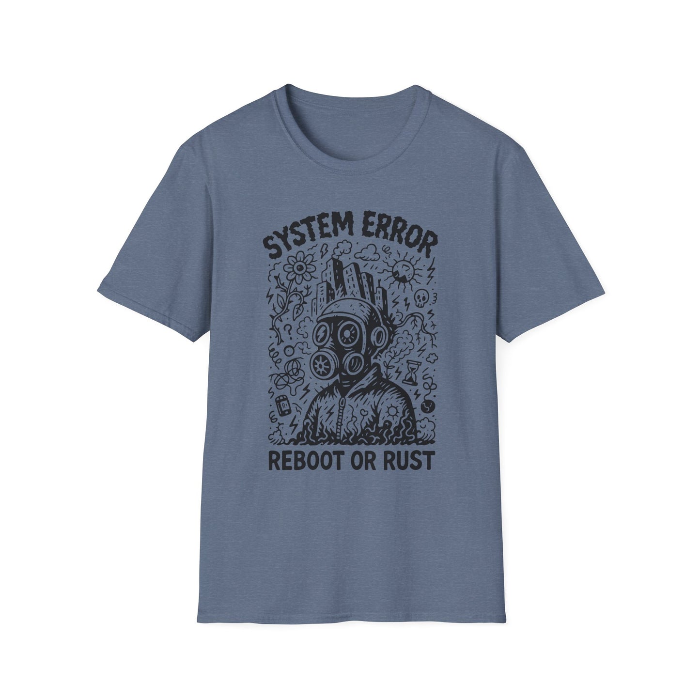 Reboot or Rust Doodle Art T-Shirt for Malcontents