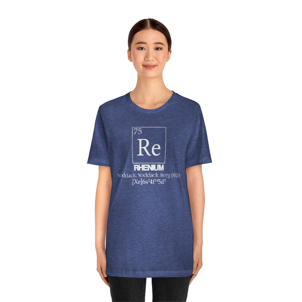 Rhenium Element-75 T-Shirt, by Aardvark Dreams [Elementwear]