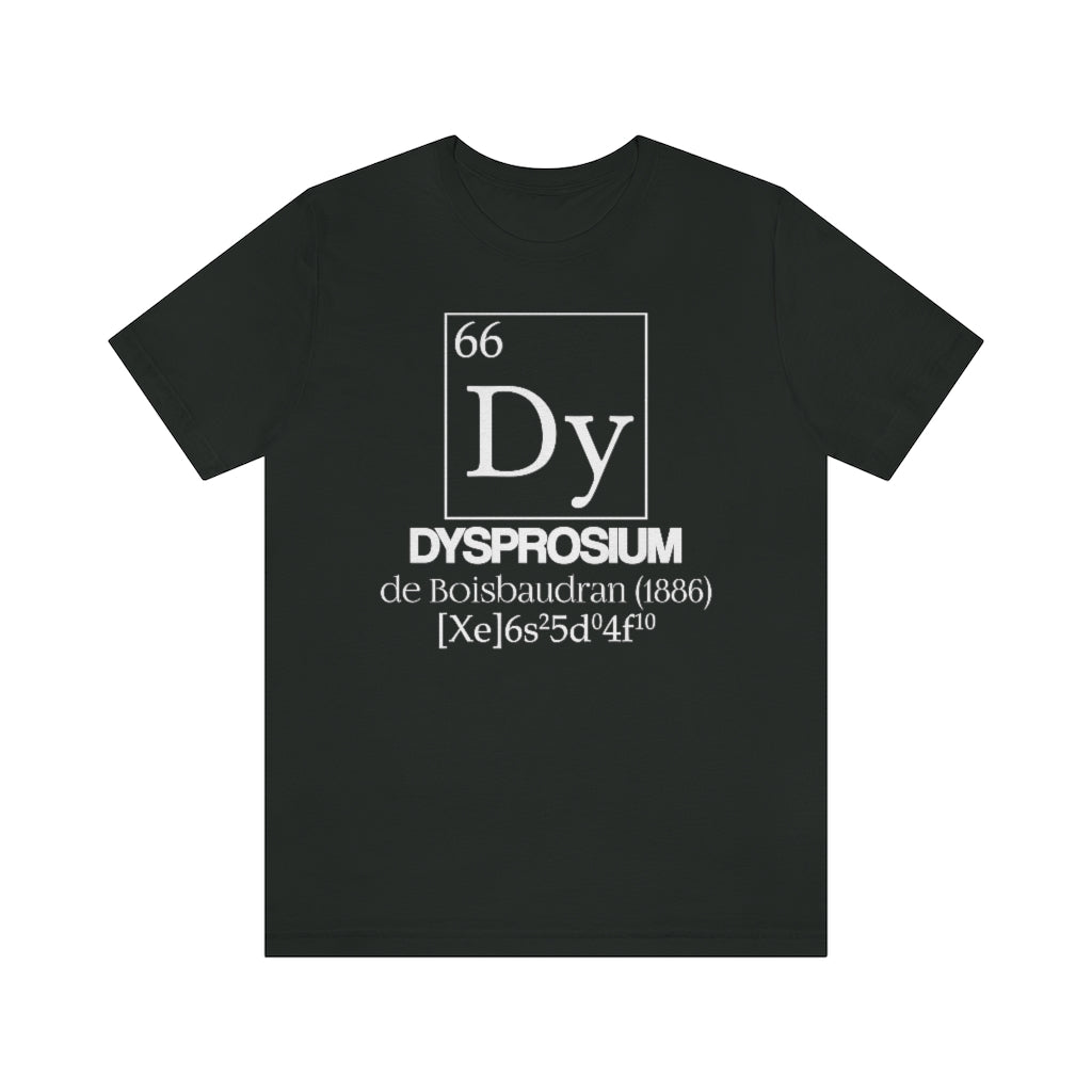 shirt chemistry element electron configuration periodic table science college university school dysprosium rare earth