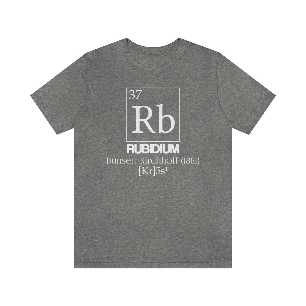 Rubidium Element-37 T-Shirt, by Aardvark Dreams [Elementwear]