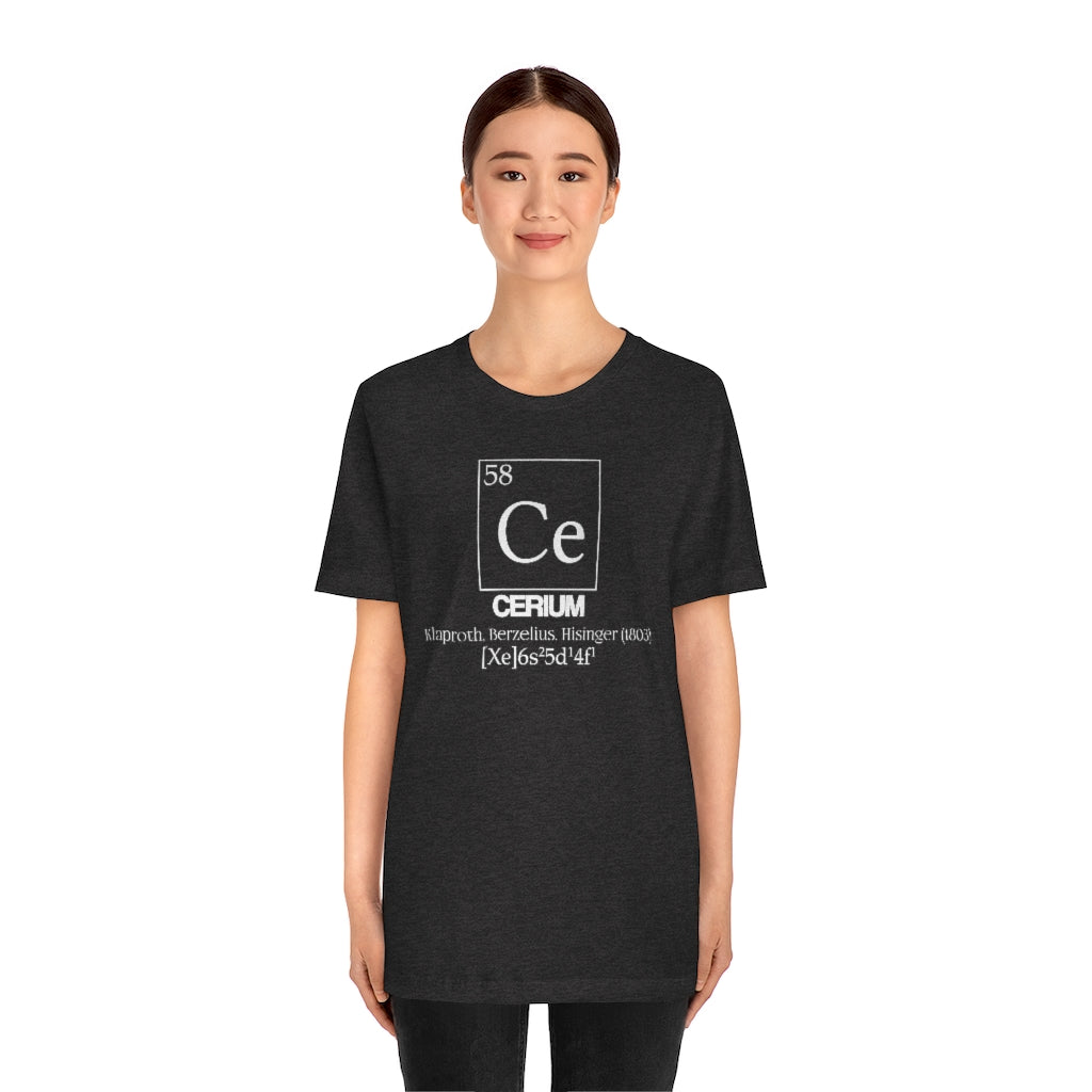 Cerium Element-58 T-Shirt, by Aardvark Dreams [Elementwear]