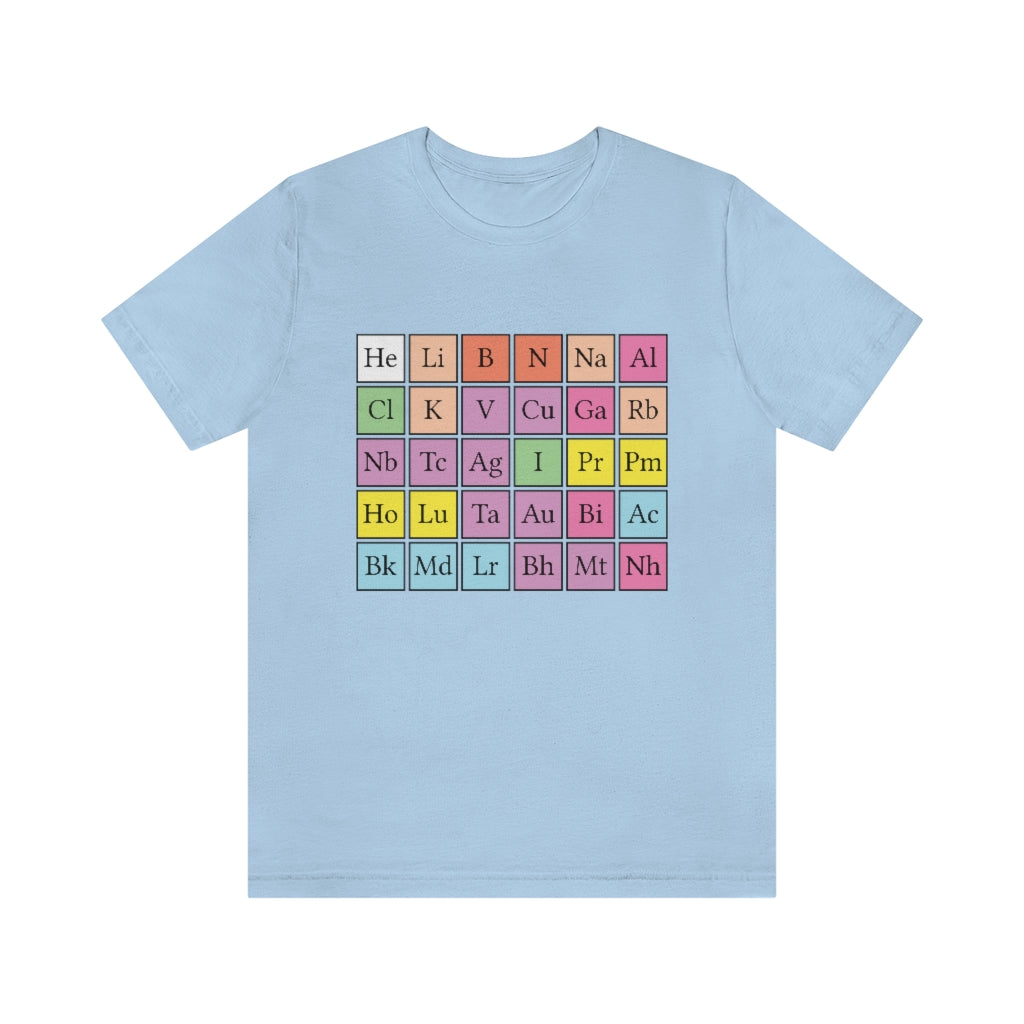 Prime Number Chemical Elements T-Shirt, by Aardvark Dreams