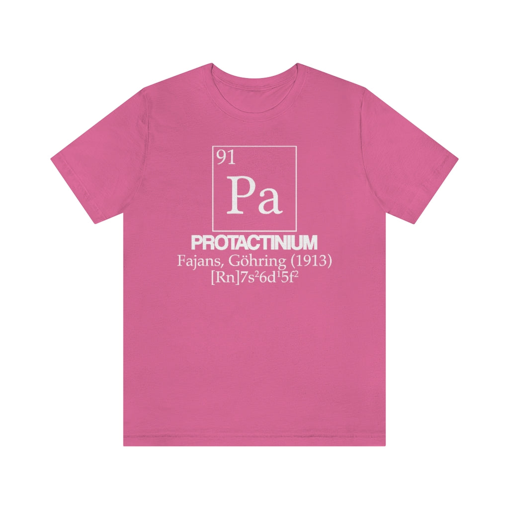 Protactinium Element-91 T-Shirt, by Aardvark Dreams [Elementwear]