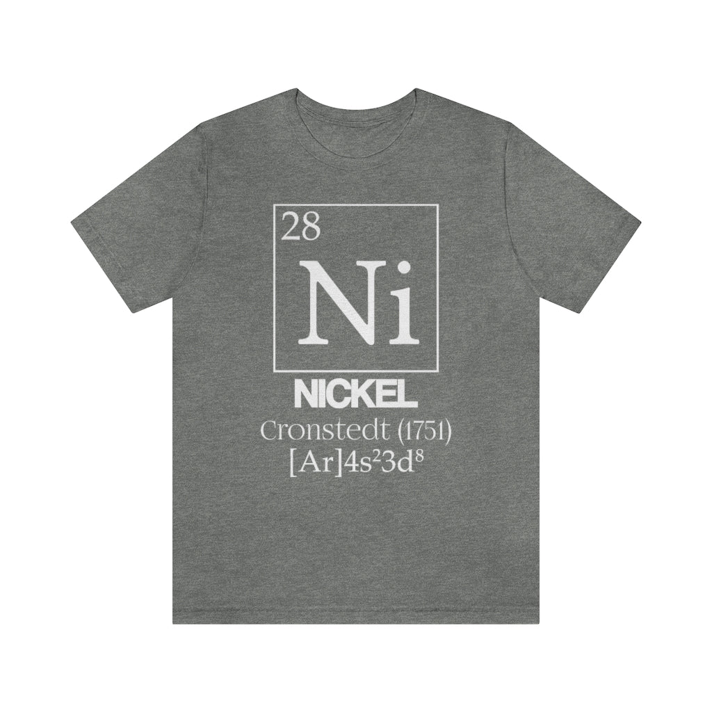 shirt chemistry element electron configuration periodic table science college university school nickel cronstedt