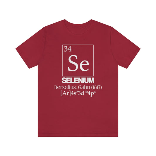 shirt chemistry element electron configuration periodic table science college university school selenium berzelius