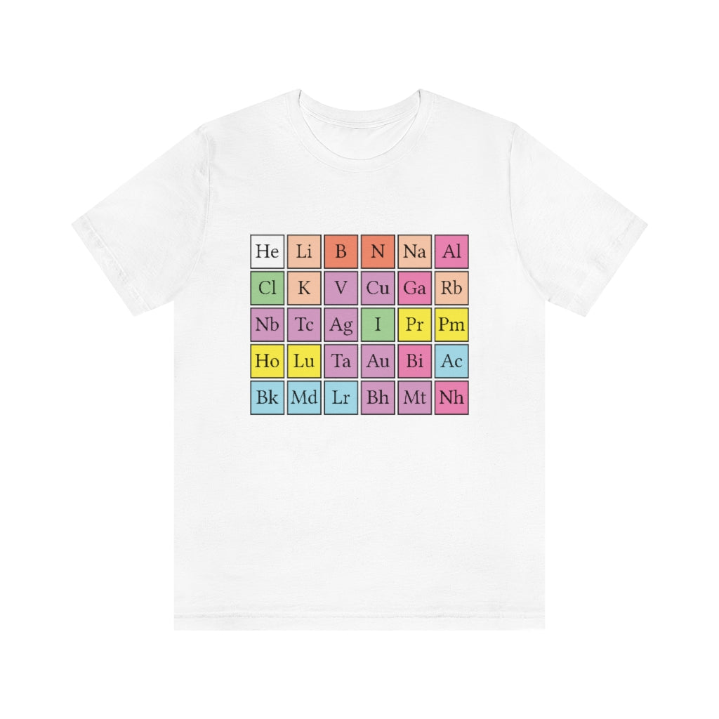 Prime Number Chemical Elements T-Shirt, by Aardvark Dreams