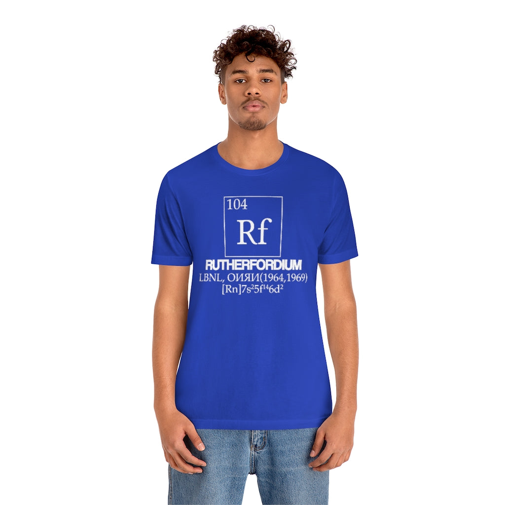 Rutherfordium Element-104 T-Shirt, by Aardvark Dreams [Elementwear]