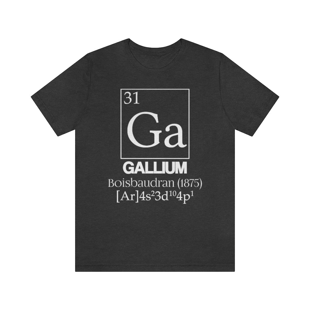  shirt chemistry element electron configuration periodic table gallium