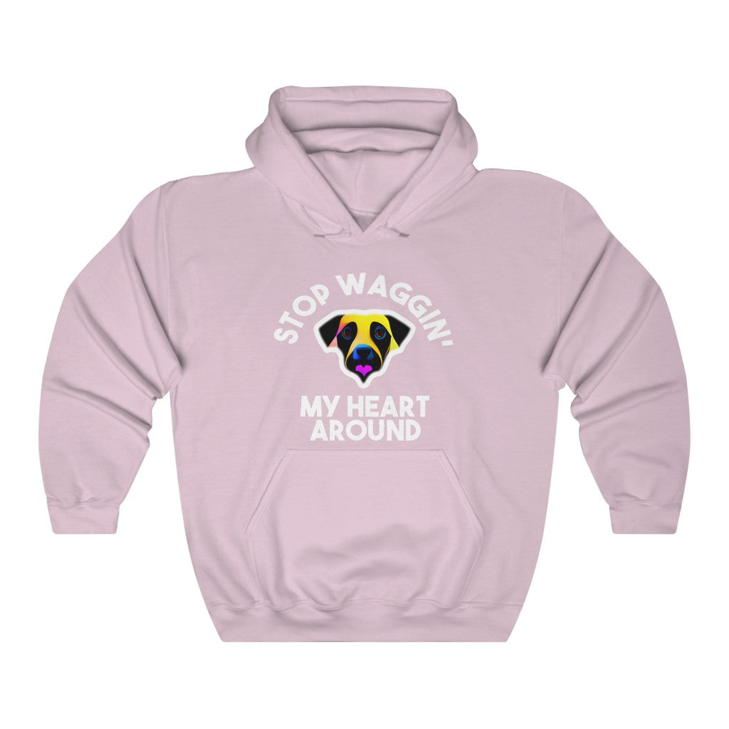 Stop Waggin' My Heart Around Hoodie, by Aardvark Dreams