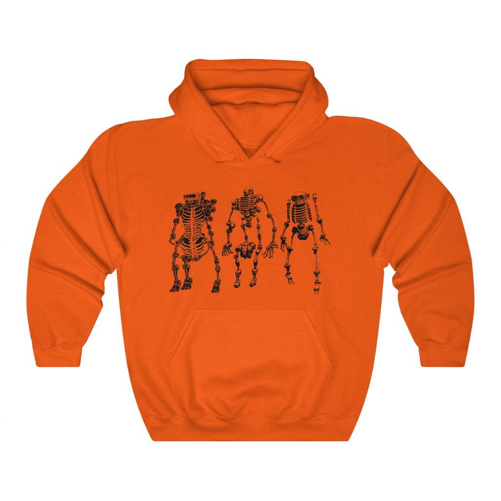 Halloween Hoodie Mutant Robot Skeletons, by Aardvark Dreams