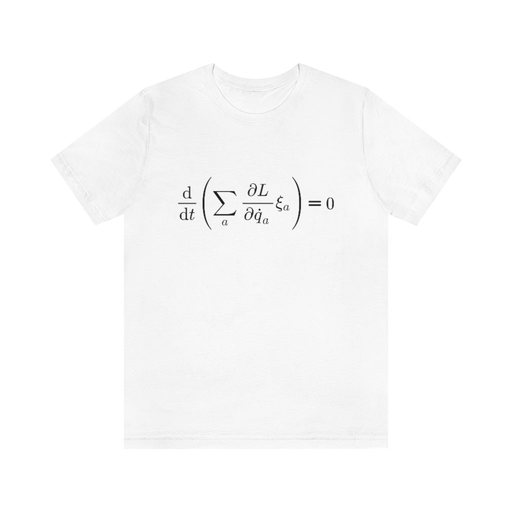 shirt science math physics noether equation women