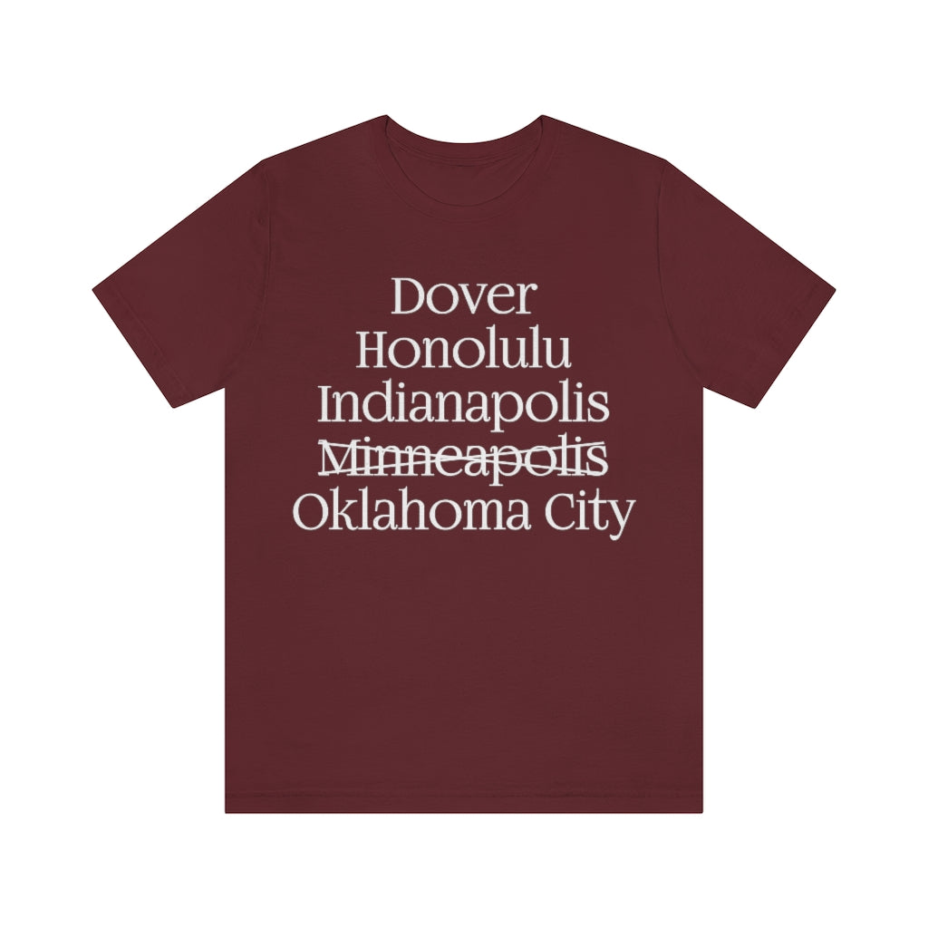 shirt trivia dover honolulu indianapolis oklahoma capitals capitols minneapolis