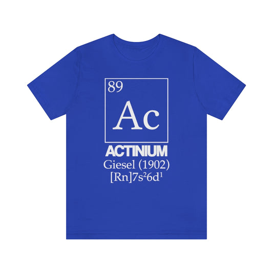  shirt chemistry element electron configuration periodic table actinium actinide