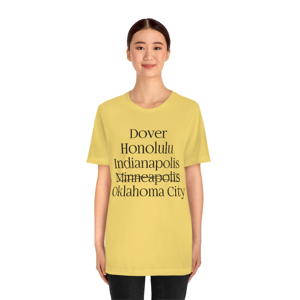 States and Capitals with Matching Letters T-Shirt Version 2