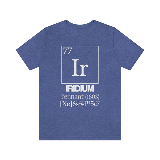 shirt chemistry element electron configuration periodic table science college university school iridium