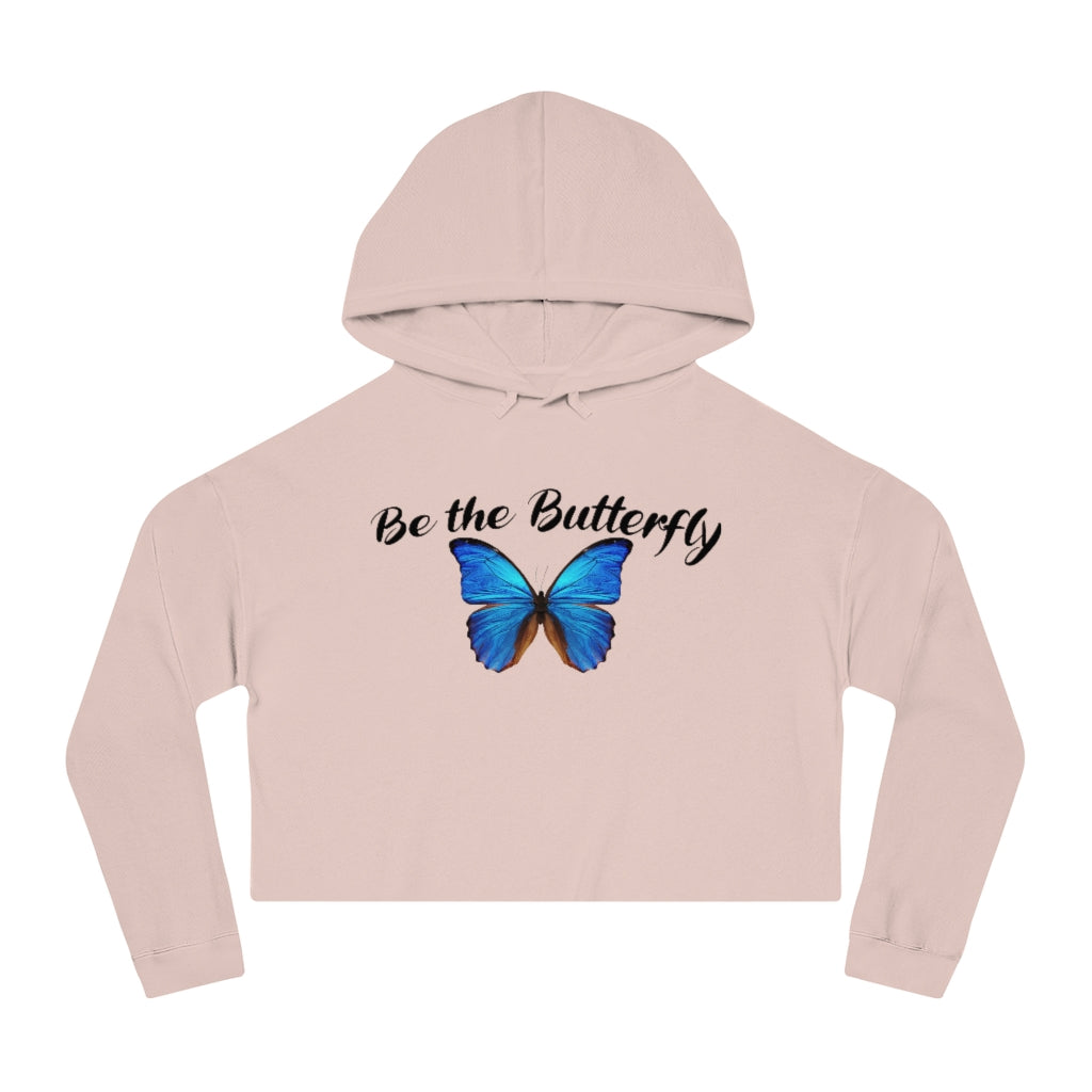 Be the Butterfly Women's Cropped Hoodie, by Aardvark Dreams