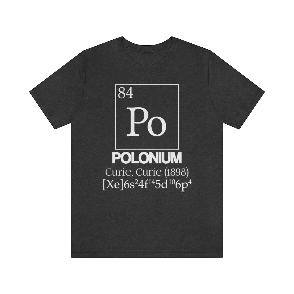 Polonium Element-84 T-Shirt, by Aardvark Dreams [Elementwear]