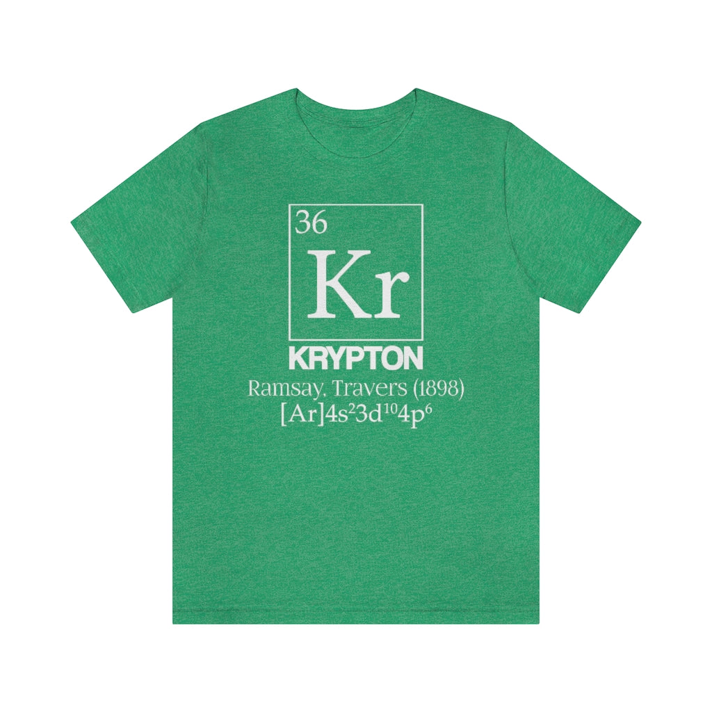 shirt chemistry element electron configuration periodic table science college university school krypton noble gas