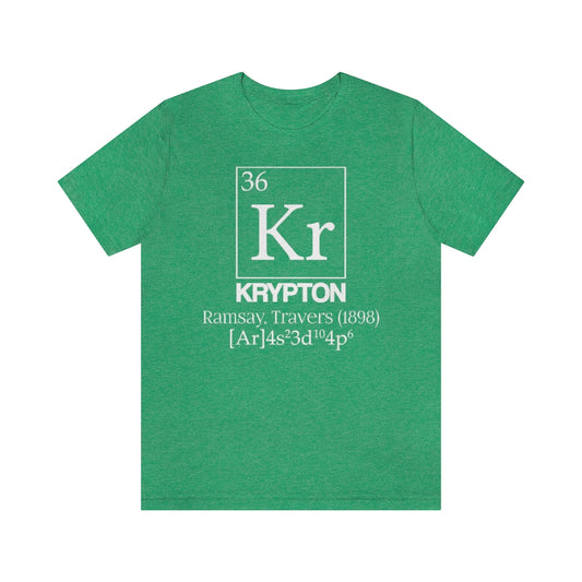 shirt chemistry element electron configuration periodic table science college university school krypton noble gas