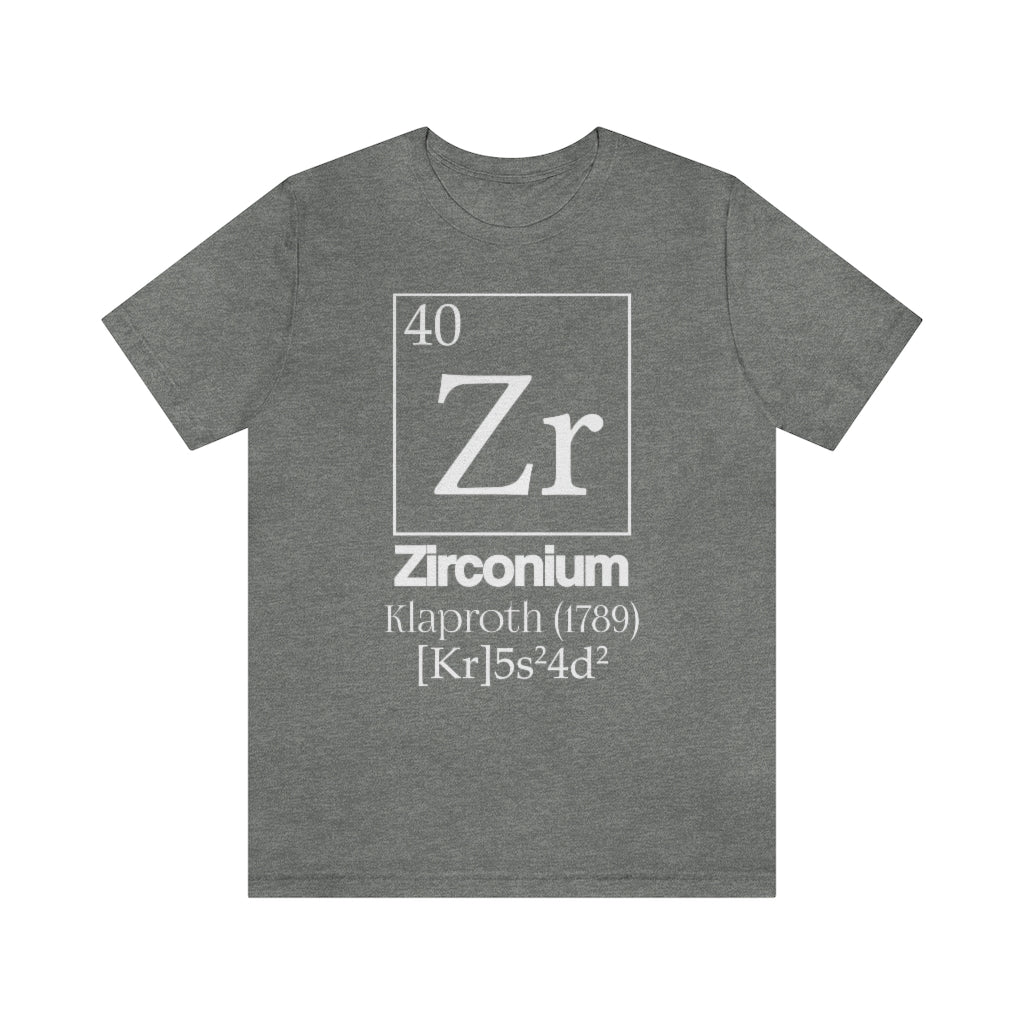 Zirconium Element-40 T-Shirt, by Aardvark Dreams [Elementwear]