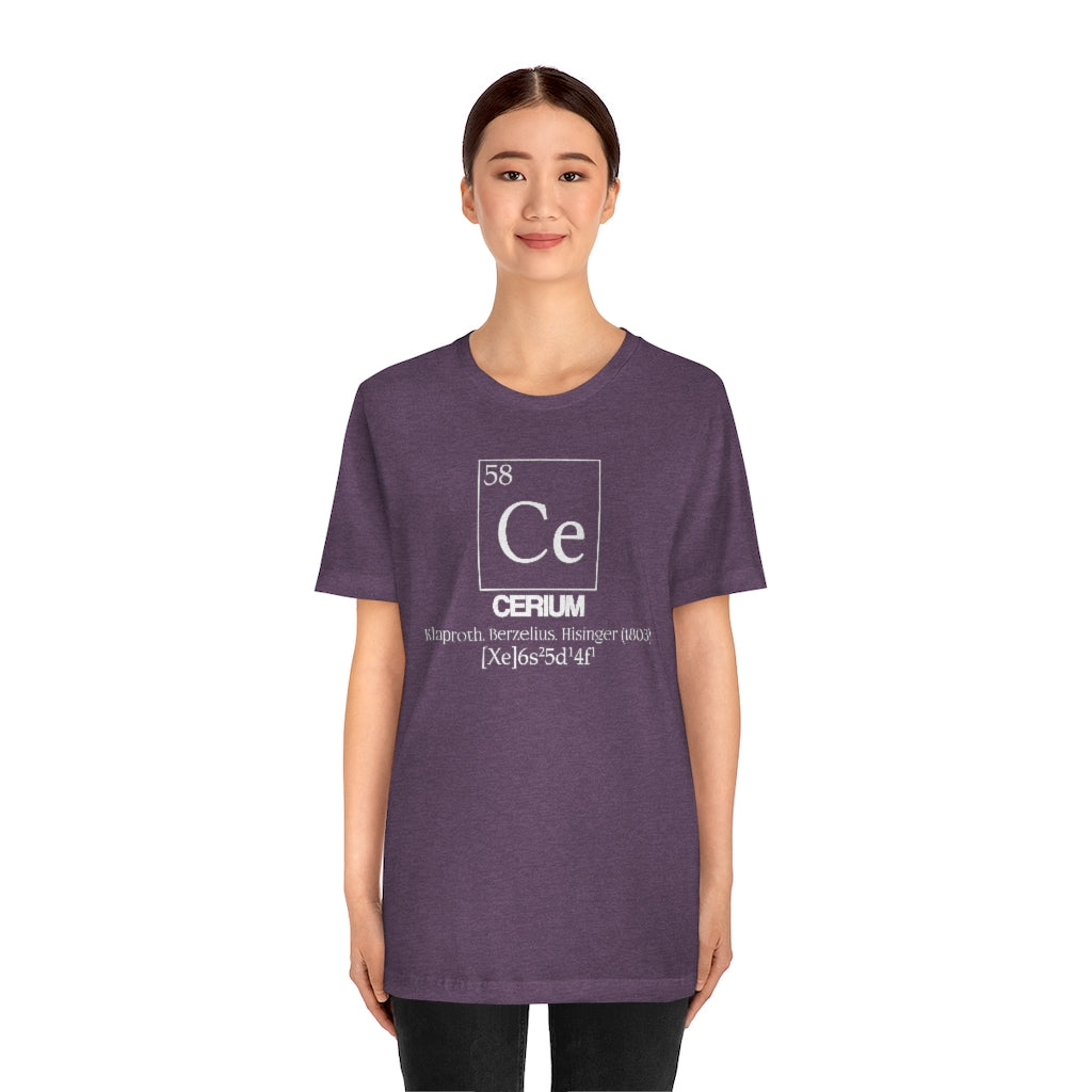 Cerium Element-58 T-Shirt, by Aardvark Dreams [Elementwear]