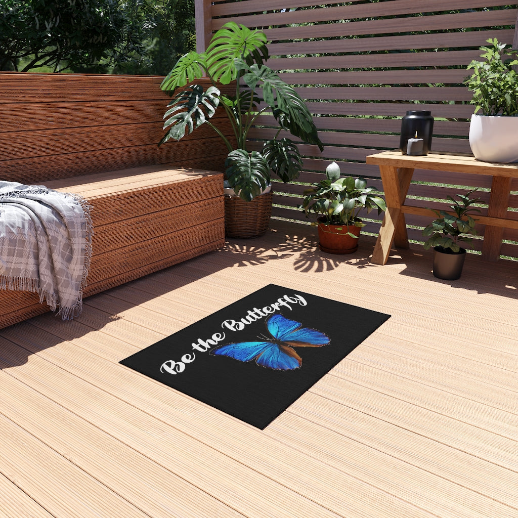 Be the Butterfly Outdoor Rug, by Aardvark Dreams