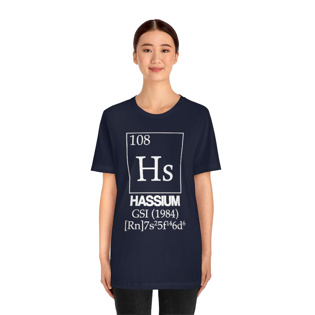 Hassium Element-108 T-Shirt, by Aardvark Dreams [Elementwear]