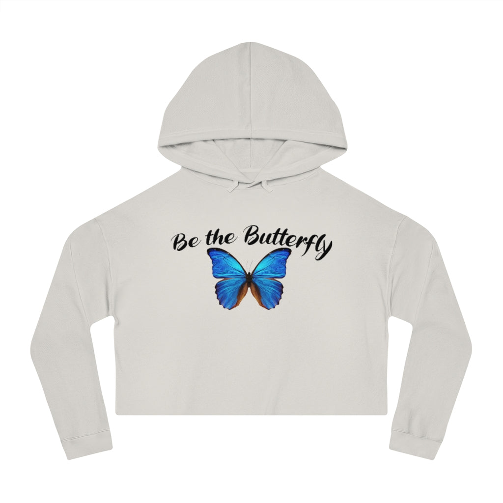 Be the Butterfly Women's Cropped Hoodie, by Aardvark Dreams